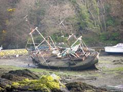 Abandoned Boat at Menai Bridge