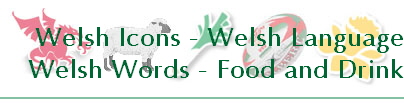 Welsh Icons - Welsh Language
Welsh Words - Food and Drink