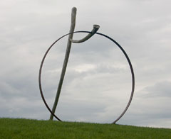 Sculpture of 'Pi', by Rawleigh Clay.