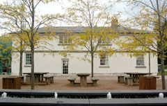 Side view of the stable block.