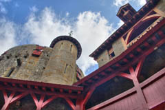 Standing in the courtyard of Castell Coch