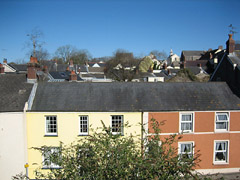 Narberth town from the Castle.