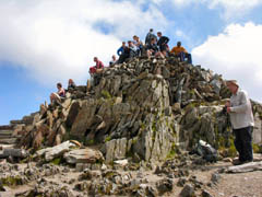 A crowded summit. 