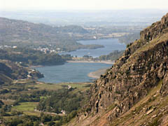 Looking down the Llanberis Pass from the PYG Track.